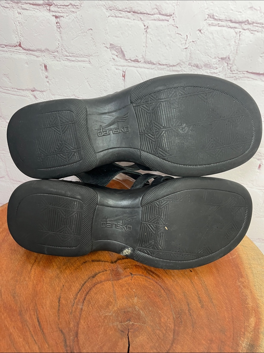 Dansko Black Leather Evita Sandals - Picture 7 of 11